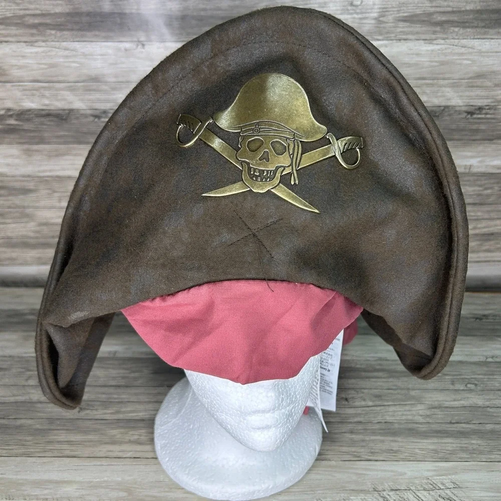 Disney Park Pirates of the Caribbean Hat Jack sparrow Cosplay Halloween Skull